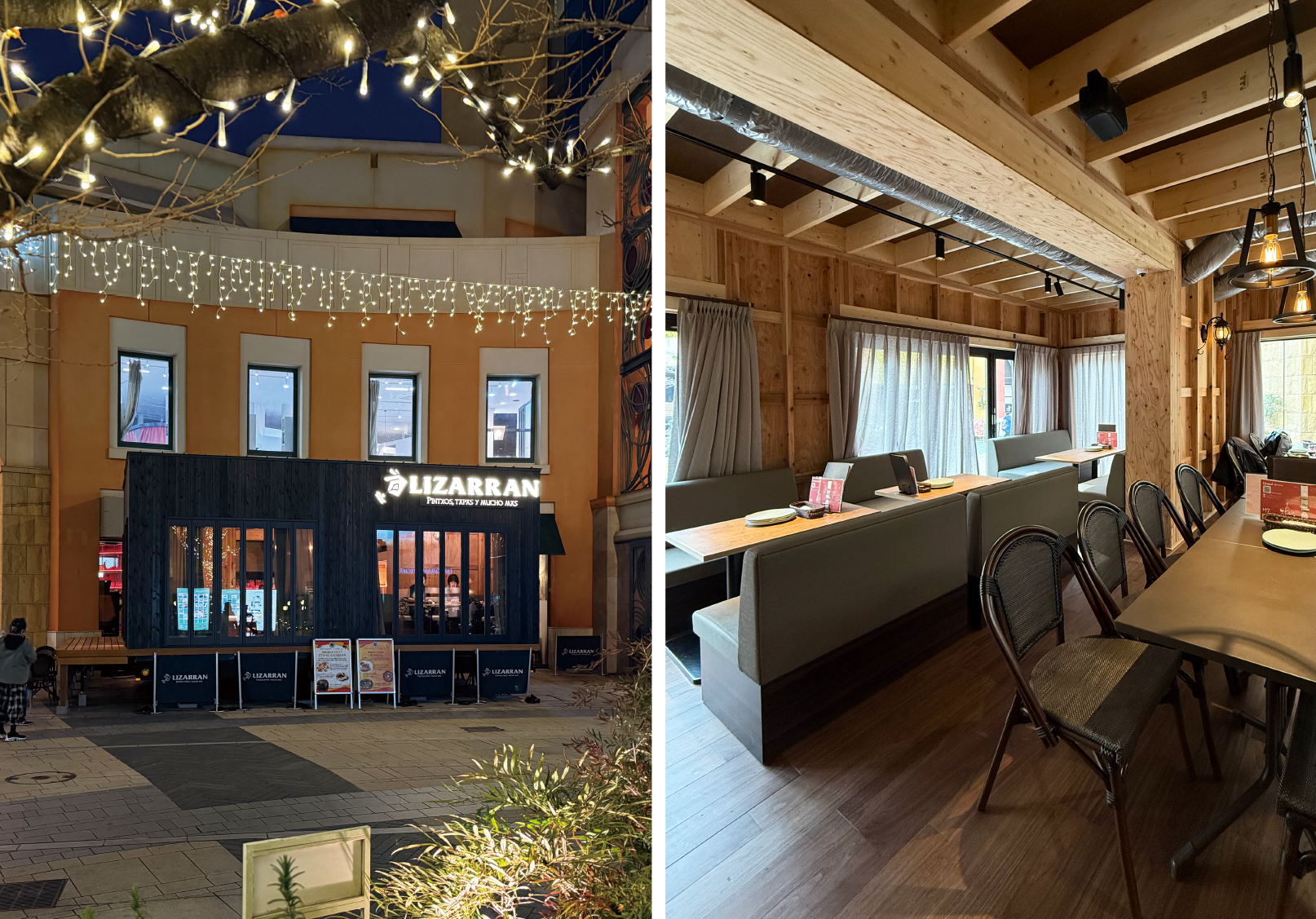 商業施設内のレストランにトレーラーハウスを設置し、客席を増設しました